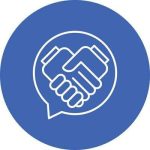 contract-negotiation-line-circle-background-icon-vector